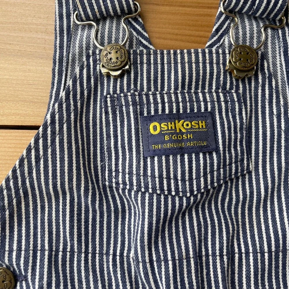 Vintage Oshkosh Bgosh‎ Striped Overalls Size 12 Months